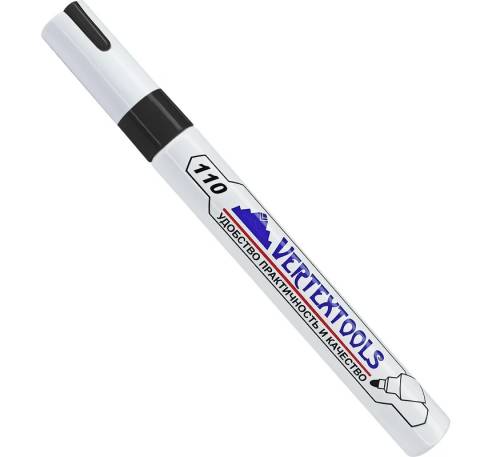 Строительный маркер-краска vertextools черный 0020-02 Строительный маркер-краска vertextools черный 0020-02