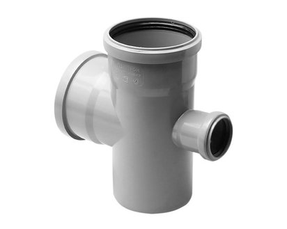 Крестовина, 110 - 110 - 50 мм - 87 град., ПВХ