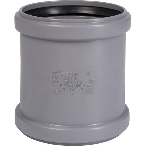 МУФТА  110 мм двухраструбная,  ПВХ Ostendorf