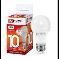 Лампа светод. LED-A60-VC 10Вт 230В E27 6500К 900Лм IN HOME 4690612020228
