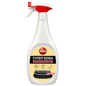БАГИ Супер-кожа 400мл.спрей д/чистки кожи *1/12(208498)