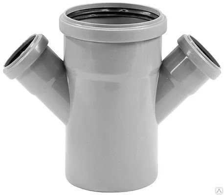 Крестовина, 110 - 50 - 50 мм - 45 град., ПВХ