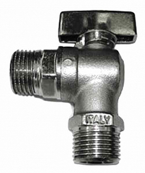 Бытовой кран шар. угловой 1/2"х1/2" ш-ш, никель, (серия 056D-D-ITCO) FORNARA Бытовой кран шар. угловой 1/2"х1/2" ш-ш, никель, (серия 056D-D-ITCO) FORNARA