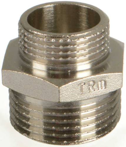 Бочонок перех. 3/4" x 1" никель латунь TRm 06013 Бочонок перех. 3/4" x 1" никель латунь TRm 06013
