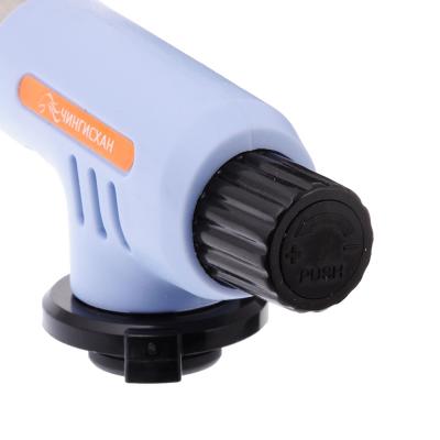 Газовая горелка  с пьезорозжигом, цанговый захват, шир. сопло, ударопрочн.; 15х4х5,5см