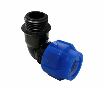 Угольник (отвод) компресс. PE 25*1" НАР. VF ПНД