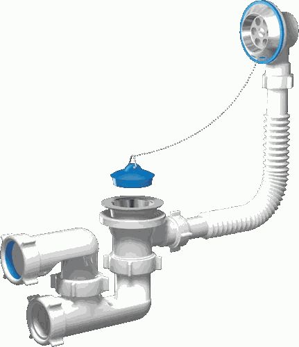 Обвязка АНИ E250 регулируемая  1 1/2", с выпуском и переливом Обвязка АНИ E250 регулируемая  1 1/2", с выпуском и переливом