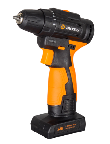 Дрель-шуруповерт аккумуляторная ДА-24Л-2К/Б (2,0 А/ч) (бесщеточный двигатель) Вихрь