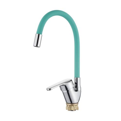 LEDEME L4132-11 Смеситель для кухни, гибкий излив, бирюзовый LEDEME L4132-11 Смеситель для кухни, гибкий излив, бирюзовый