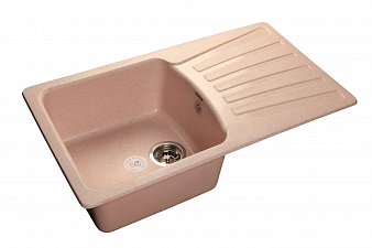 "GRANFEST" Мойка STANDARD, мрамор, 850 мм х 500 мм, врезная, светло-розовый, 24849