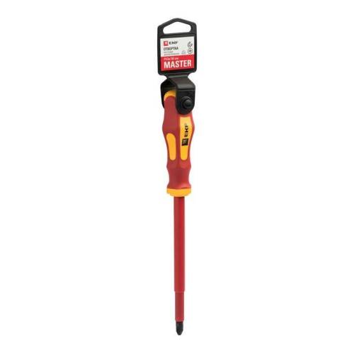 Отвёртка крестовая PH3х150мм Master 1000В Basic EKF ph-3-150-mas-in  Отвёртка крестовая PH3х150мм Master 1000В Basic EKF ph-3-150-mas-in