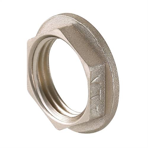 Контргайка  1 1/4" ник. лат., с ребордой Valtec