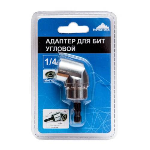 Адаптер для бит угловой 1/4 61мм Vertextools  Адаптер для бит угловой 1/4 61мм Vertextools