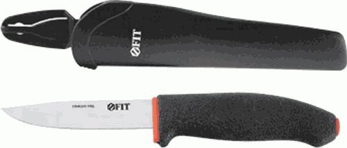 Нож строительный нержавеющая сталь, прорезин. ручка (10611)