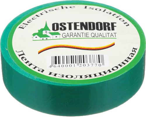 Изолента "Ostendorf" 19мм*20м зеленая