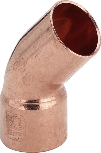 Медь.  Угол пайка 45 ГР однораст. 15 мм Viega