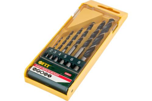 Набор сверл по металлу (2-8 мм; 6 шт.) FIT 33853 Набор сверл по металлу (2-8 мм; 6 шт.) FIT 33853