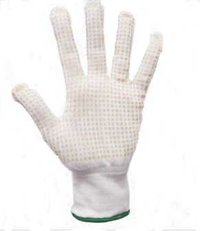 Перчатки нейлоновые с ПВХ, размер L (Б)