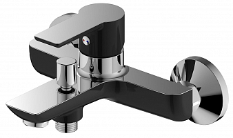 ARGO 3505P OLIMP black Смеситель для ванны, хром/чёрный