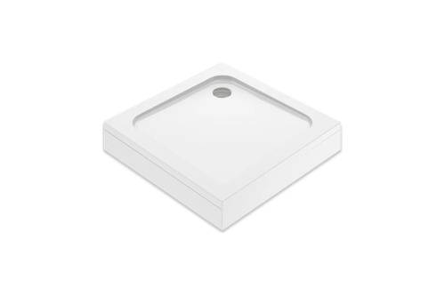 Душевой поддон акриловый Cube 100х100х15 низкий, квадрат, белый, слив 90 мм MELODIA (DS050603Cb110L)