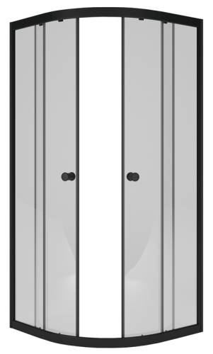 Душевой уголок Round 90х90х175 стекло прозр.4мм, черн.профиль MELODIA (ЖЦ)