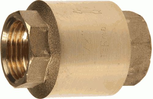 Обратный клапан 1", с пластиковым золотником, латунь (33943) Обратный клапан 1", с пластиковым золотником, латунь (33943)