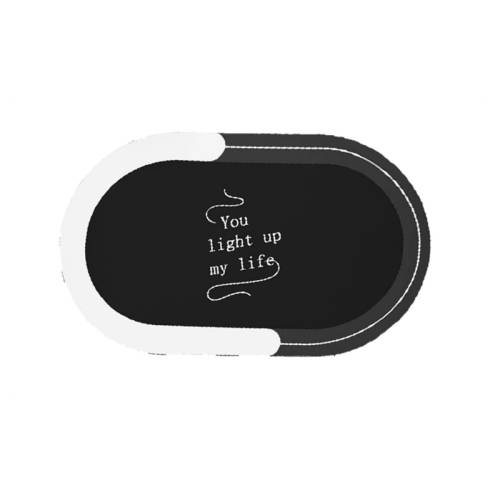 Коврик MELODIA OVALE диатомитовый 50х80 чёрный MK200