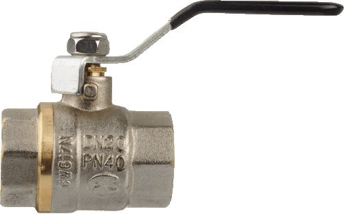 Кран шар. 1/2" г-г  рычаг, лат. ник.  TERMA CB 30211