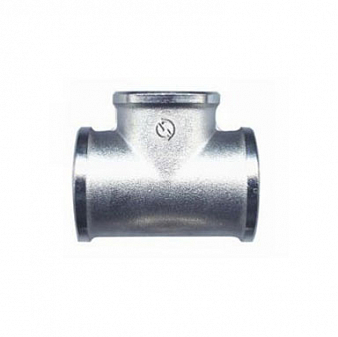Тройник  1/2" г-г-г.,  ник., лат., "GF"  (Т-123н) Тройник  1/2" г-г-г.,  ник., лат., "GF"  (Т-123н)