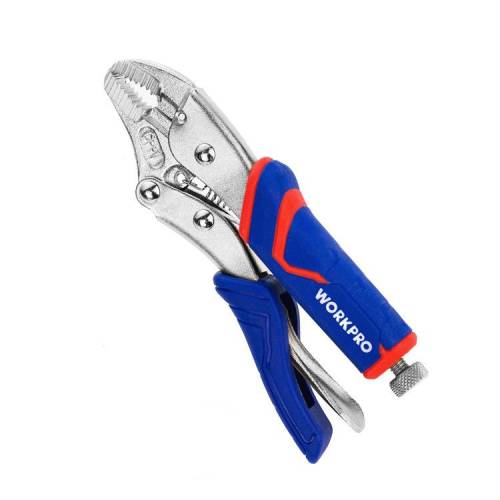 Клещи зажимные 180мм с изогнутыми губками CR-V WORKPRO Клещи зажимные 180мм с изогнутыми губками CR-V WORKPRO