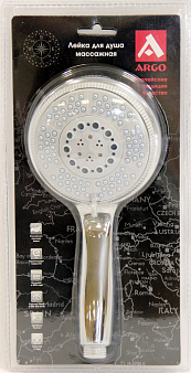 Лейка душевая KIRA, 5 позиц., массажн., ARGO Лейка душевая KIRA, 5 позиц., массажн., ARGO