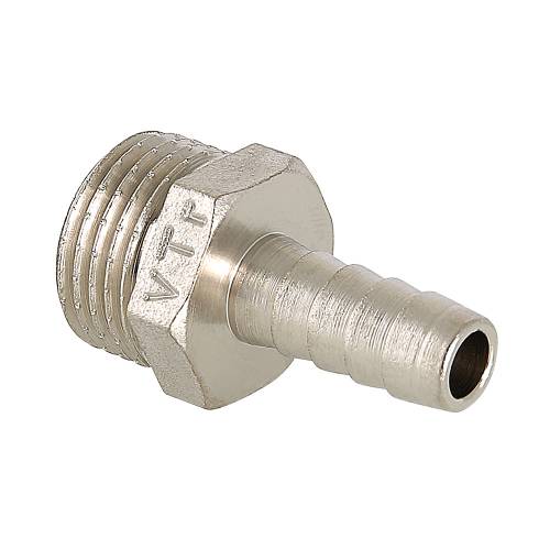 Переходник для резин. шланга  1/2" ш - 12 мм VALTEC, никель латунь Переходник для резин. шланга  1/2" ш - 12 мм VALTEC, никель латунь