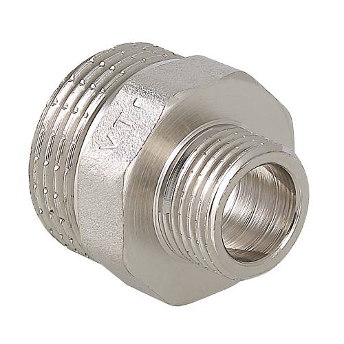 Бочонок перех. 1/2" х 3/8"  ник.  лат., Valtec Бочонок перех. 1/2" х 3/8"  ник.  лат., Valtec
