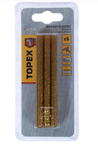 Стержни клеевые 8x100 мм золотые 6 шт. Стержни клеевые 8x100 мм золотые 6 шт.