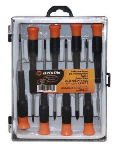 ВИХРЬ Набор отвёрток для точных работ НОТ 8 ВИХРЬ Набор отвёрток для точных работ НОТ 8