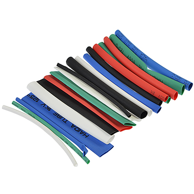 Набор трубок термоусадочных 2/1, 4/2, 6/3, 8/4, З,С,К,Ч,Б, 20шт х 8см, полиэтилен