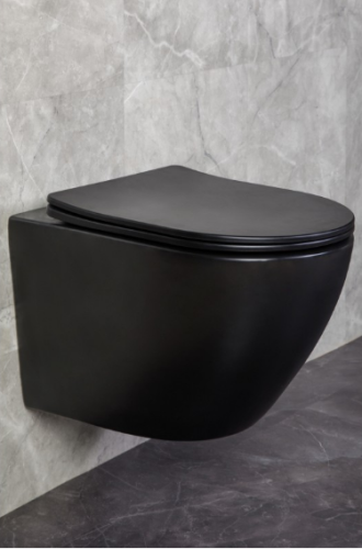 Унитаз подвесной Zandini Garda Z19-05B безободковый, черный глянец