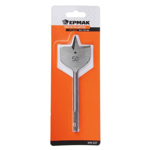 ЕРМАК Сверло по дереву перовое 50х152мм ЕРМАК Сверло по дереву перовое 50х152мм