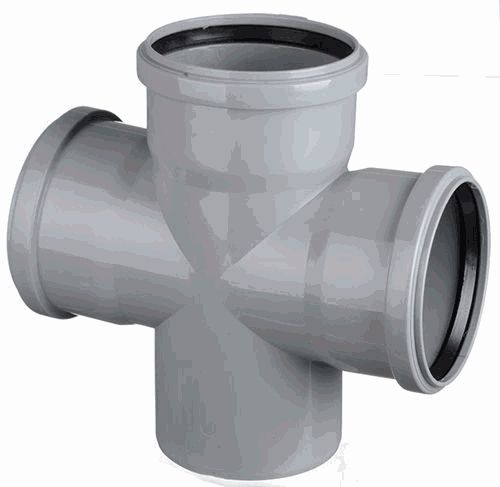 Крестовина, 110 - 110 - 110 мм - 87 град., ПВХ Ostendorf