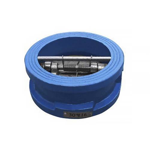 Клапан обратный чуг. DN 250 PN 16, 2-х створчатый стяжной ЧАЗ