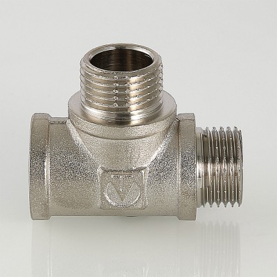 Тройник  1/2", г-ш-ш.,  ник., лат., Valtec Тройник  1/2", г-ш-ш.,  ник., лат., Valtec