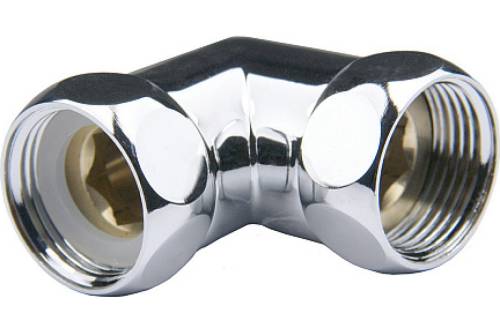 Соединение угловое 3/4" г - г. с накидной гайкой для П/суш (пара), латунь хром.