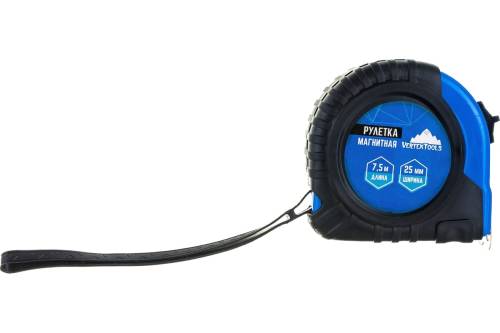 Рулетка 7,5м (25мм) магнитная VERTEXTOOLS Рулетка 7,5м (25мм) магнитная VERTEXTOOLS