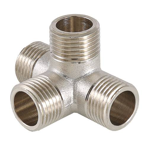 Крестовина 1/2" двухплоскостная  нар. ник., лат., Valtec Крестовина 1/2" двухплоскостная  нар. ник., лат., Valtec