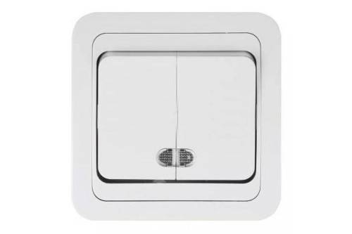 Выключатель 2-кл врезной, MAKEL цвета уточнять