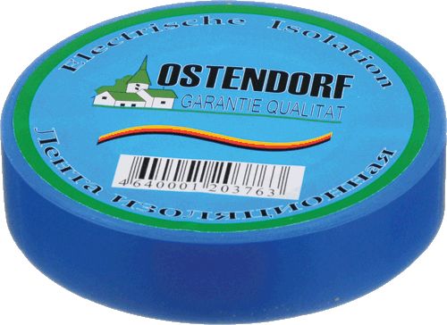 Изолента "Ostendorf" 19мм*20м синяя Изолента "Ostendorf" 19мм*20м синяя