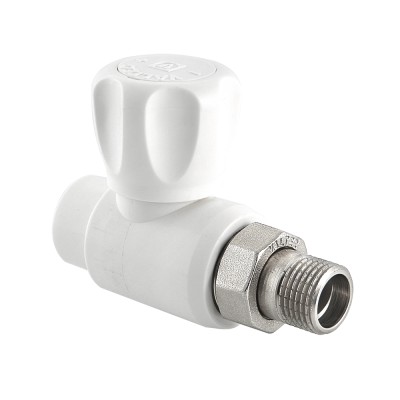 Кран шар. радиат. ПП 25х3/4" нар. лат.полусгон VALTEC Кран шар. радиат. ПП 25х3/4" нар. лат.полусгон VALTEC