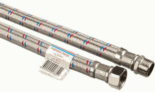 Подводка воды, ГИГАНТ, 1/2", 1,2 м, г - ш, нерж."TР-САНТЕХНИКА"