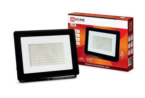 Прожектор СДО-8 LED 200Вт 230В 6500К 18000лм IP65 IN HOME 4690612030081