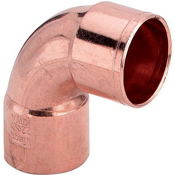 Медь.  Угол пайка 2-х раст. 18 мм 90 гр. Viega, Sanha Медь.  Угол пайка 2-х раст. 18 мм 90 гр. Viega, Sanha